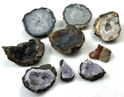 Lot polished geodes - of, 3"