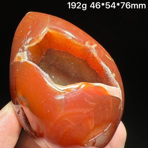192g natural red geode agate - red,