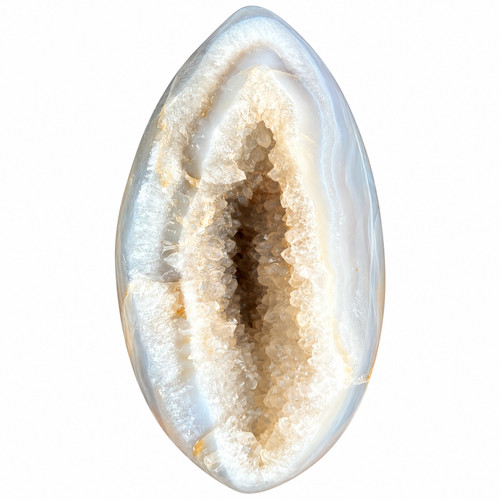 Natural gray agate - agate, druzy